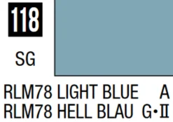 Mr Hobby Mr Colour 10ml 118 RLM78 Light Blue Semi Gloss Acrylic Paint
