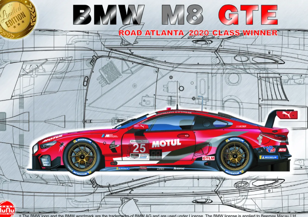 NuNu 1/24 BMW M8 GTE 2020 Road Atlanta Class Winner