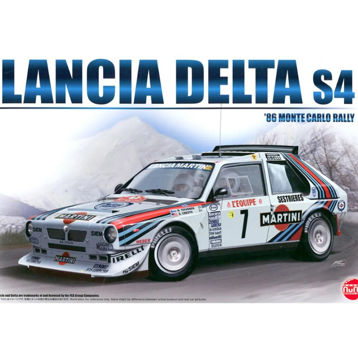NuNu 1/24 Lancia Delta S4 Martini Montecarlo 1986 Model Kit
