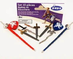 Papo Toys 10 Piece Shield and Sword Set