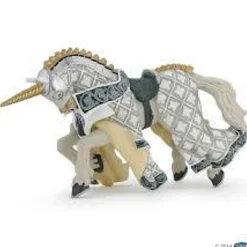 Papo Toys Silver Unicorn Knight's Horse