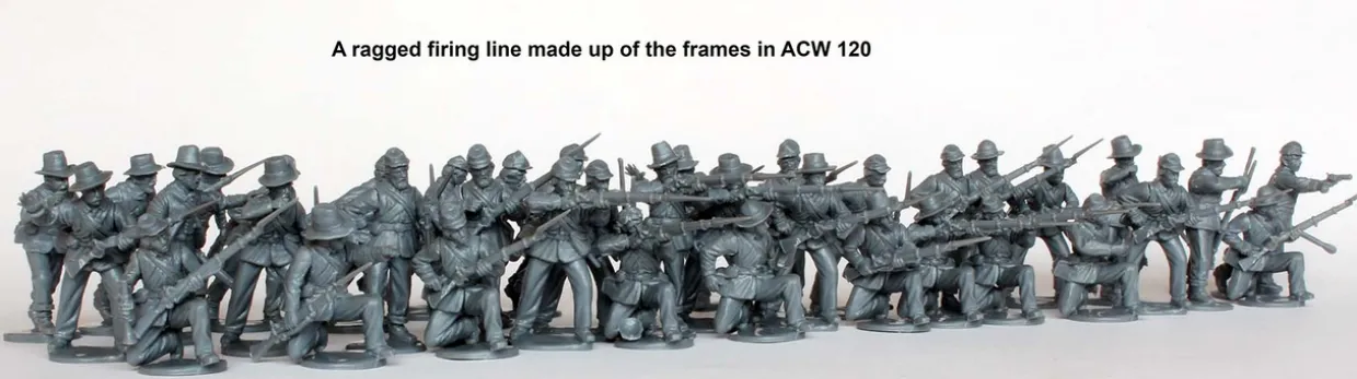 Perry Miniatures 28mm American Civil War Union Infantry in Sack Coats Skirmishing 1861-1865