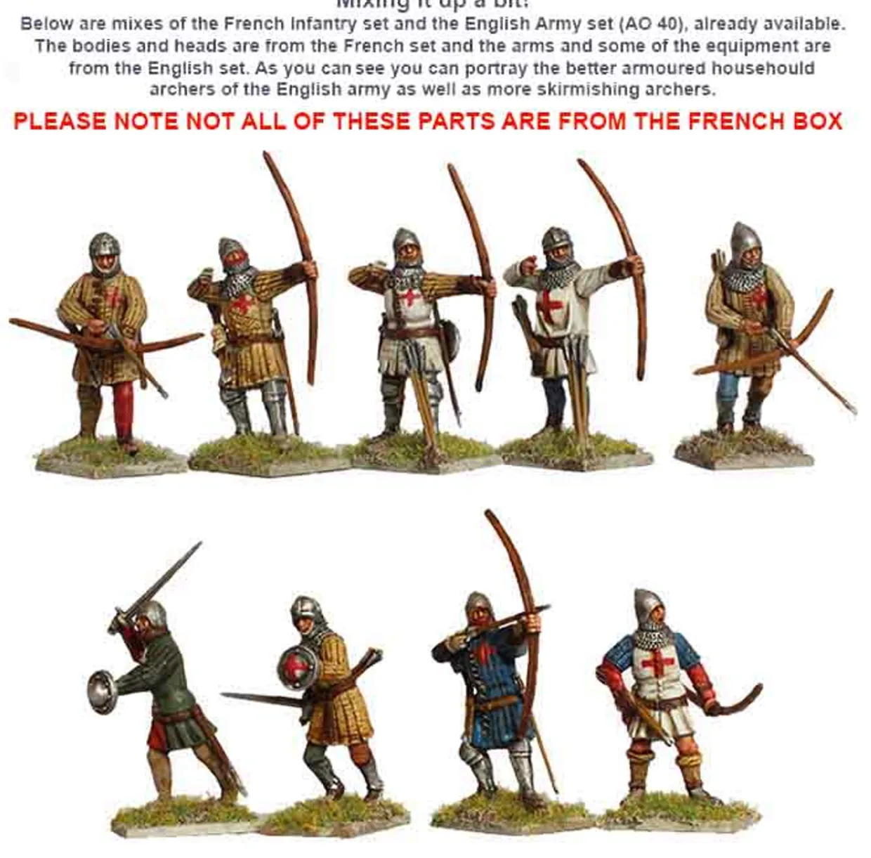 Perry Miniatures 28mm Hundred Years War French Infantry 1415-1429