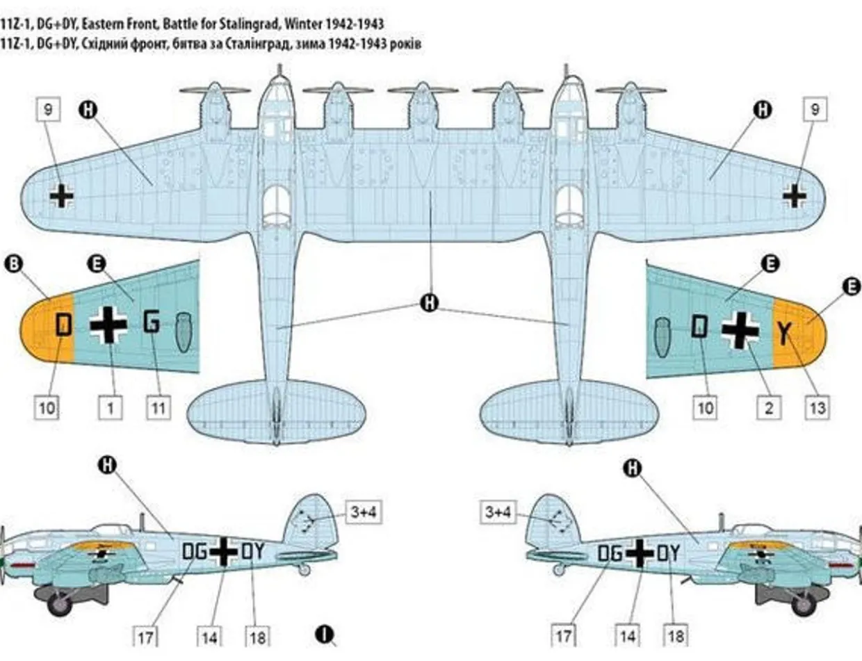 Roden 1/144 Heinkel He 111Z-1 Zwilling Model Kit