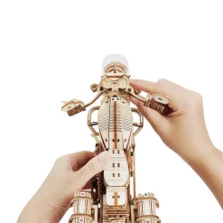 Rokr Cruiser Motorcycle 3D Wooden Puzzle Model Kit