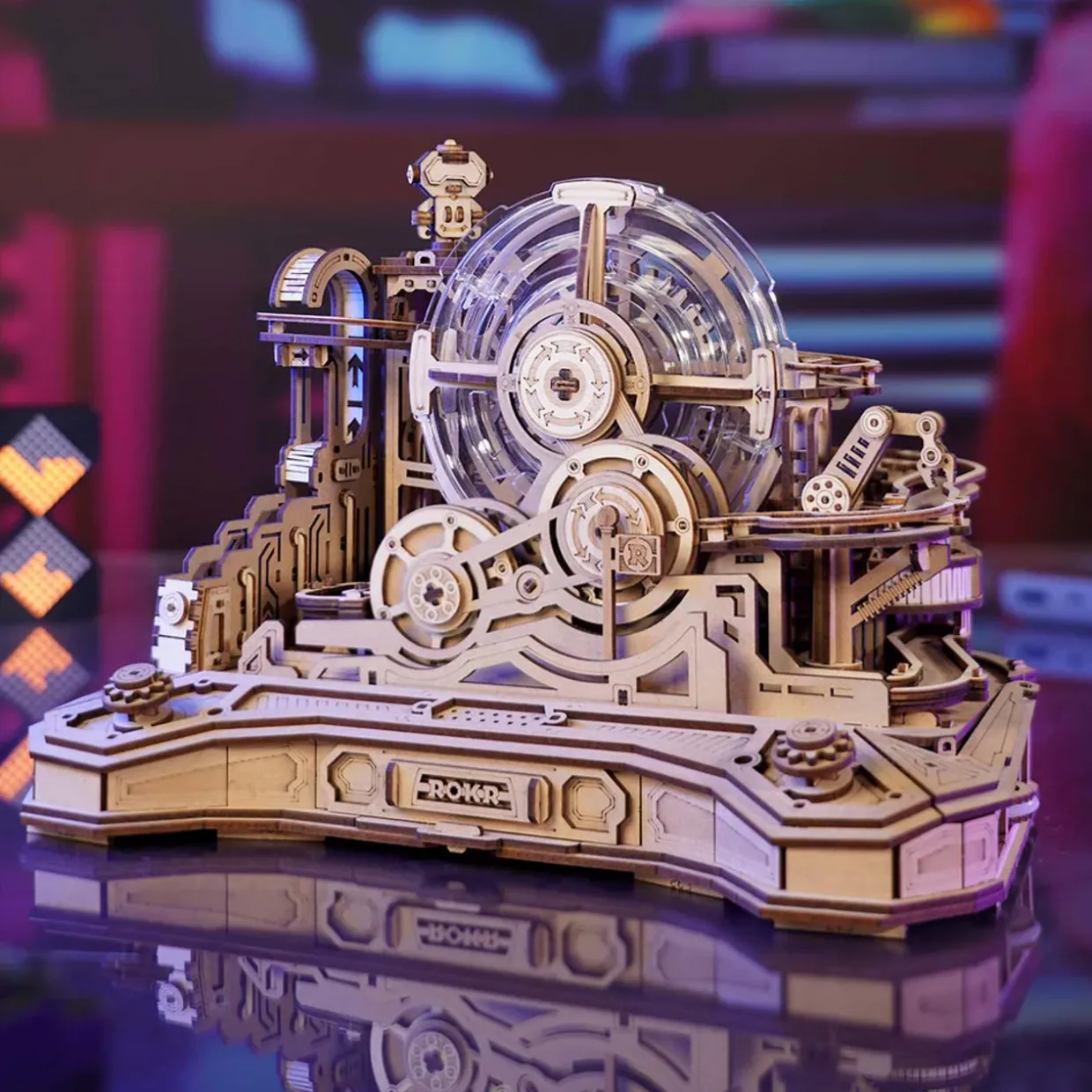 Rokr Gear Ball Challenge Marble Run 3D Wooden Kit