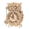 Rokr Owl Clock 3D Wooden Kit