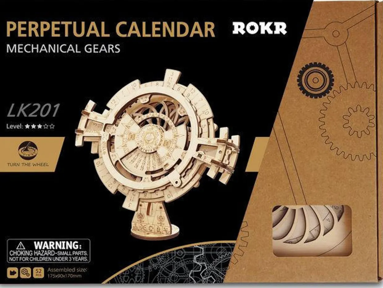 Rokr Perpetual Calendar 3D Wooden Kit