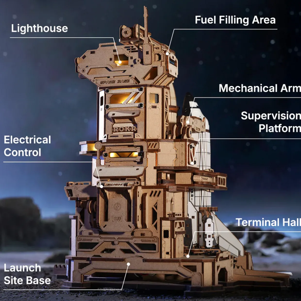 Rokr Space Shuttle 3D Wooden Kit