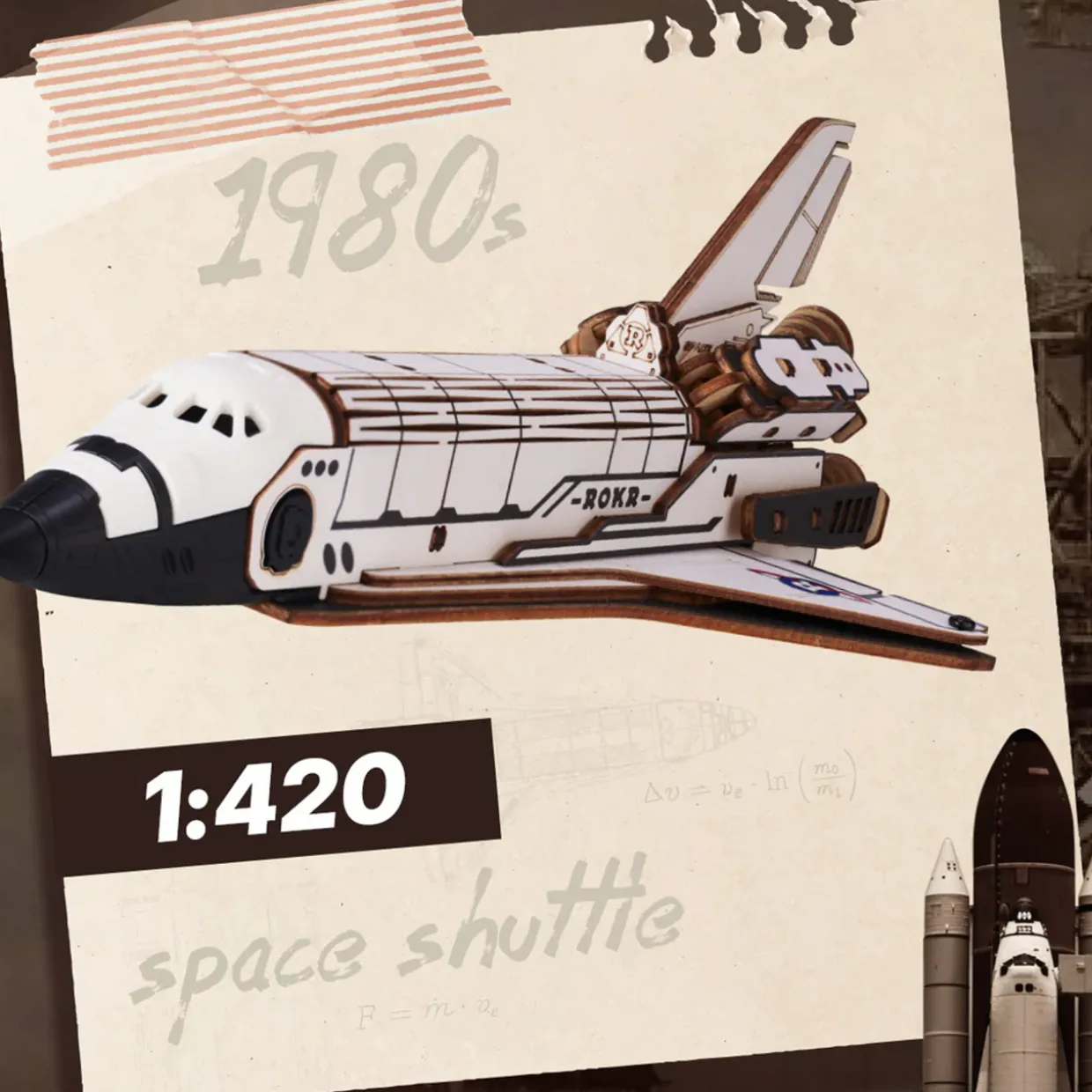 Rokr Space Shuttle 3D Wooden Kit