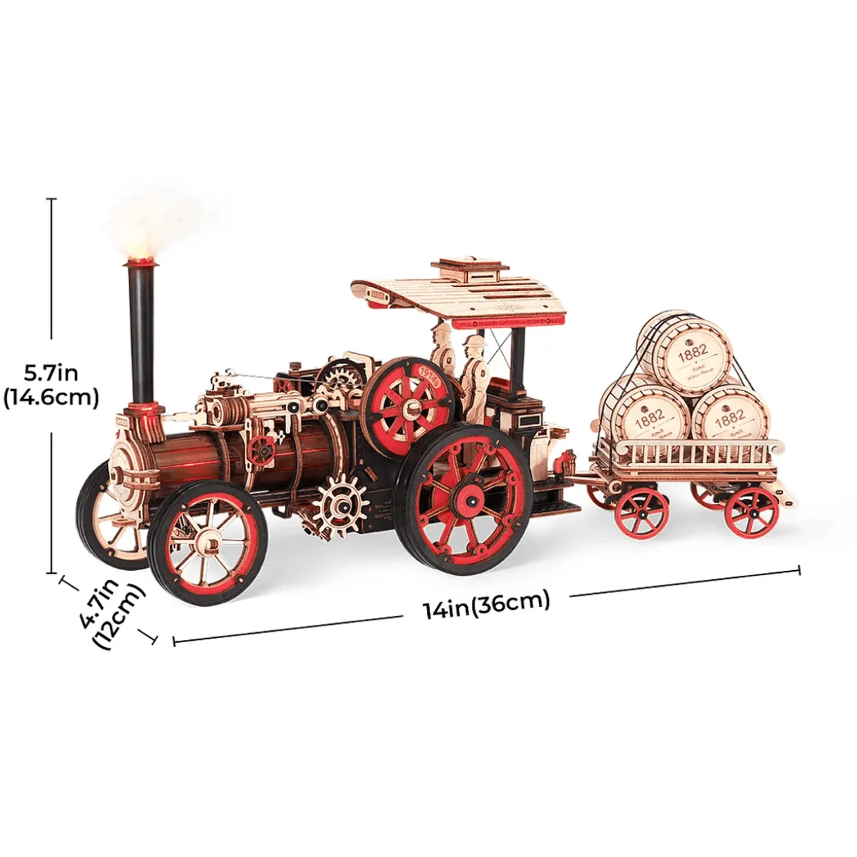 Rokr Steam Engine Mechanical 3D Wooden Kit