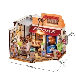 Rolife Corner Bookstore Wooden Diorama Kit