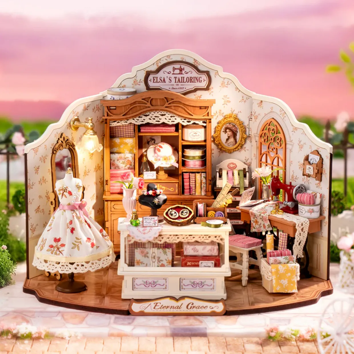 Rolife Elsa's Tailoring Wooden Diorama Kit