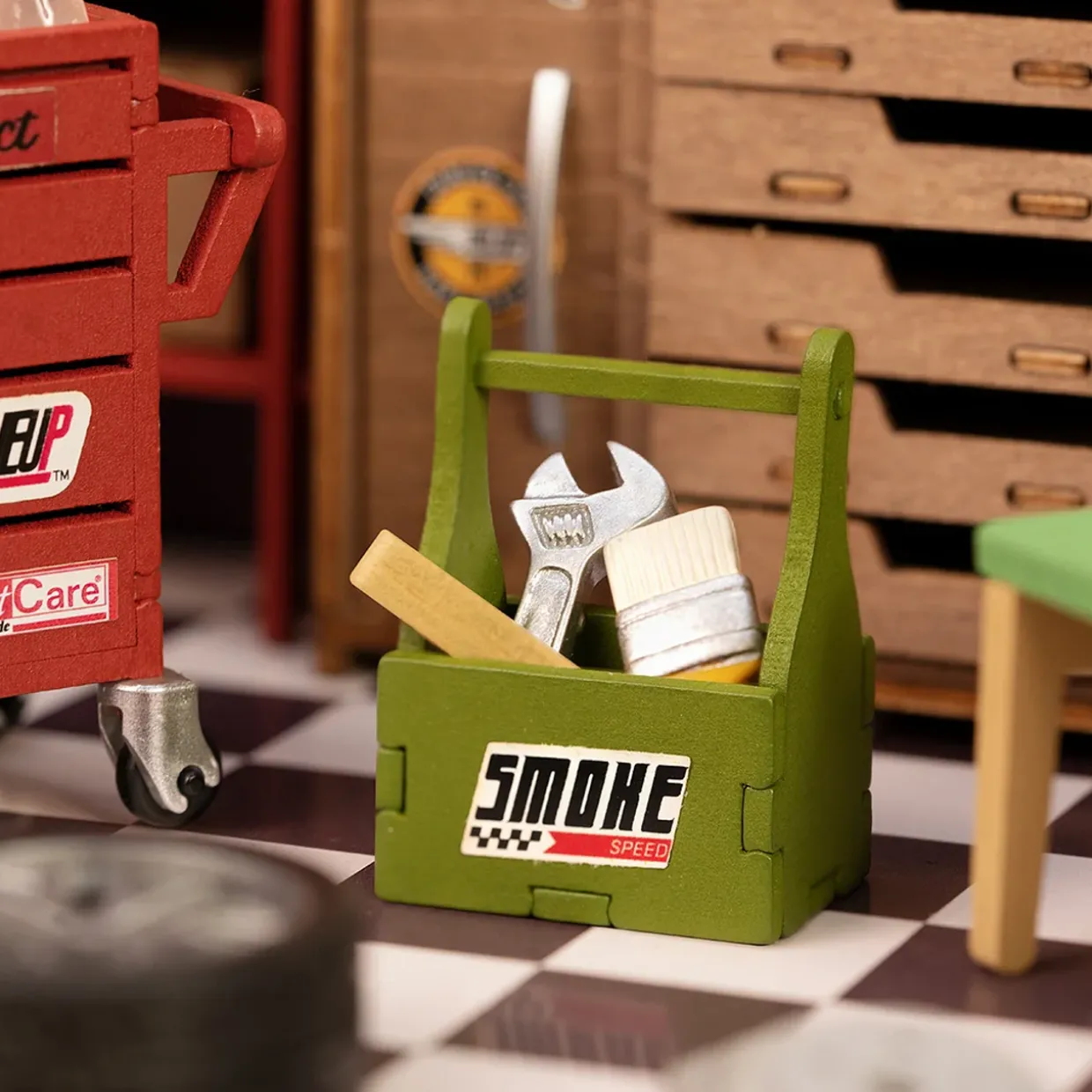 Rolife Garage Workshop Wooden Diorama Kit