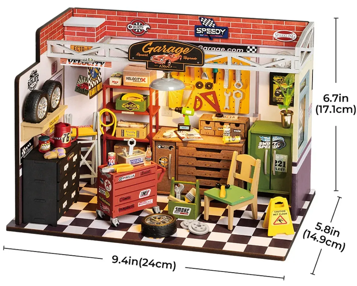Rolife Garage Workshop Wooden Diorama Kit