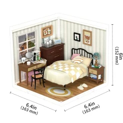 Rolife Sweet Dream Bedroom Plastic Diorama Kit