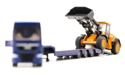 Siku 1/87 MAN Truck with Low Loader and JCB Wheel Loader