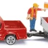 Siku 1/55 Volkswagen Amarok Pick-Up with Tipping Trailer Diecast Model