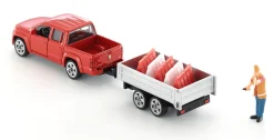 Siku 1/55 Volkswagen Amarok Pick-Up with Tipping Trailer Diecast Model