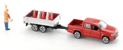 Siku 1/55 Volkswagen Amarok Pick-Up with Tipping Trailer Diecast Model