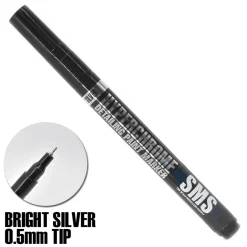 SMS Hyperchrome Chrome Marker Pen - Bright Silver - 0.5mm Tip