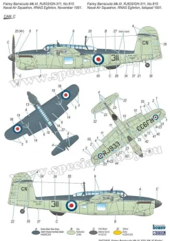 Special Hobby 1/72 Fairey Barracuda Mk.III ASV Mk.XI Radar Model Kit