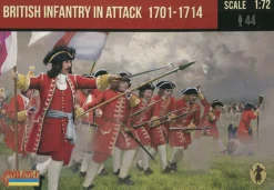 Strelets 1/72 War of Spanish Succession British Infantry in Attack 1701-1714