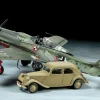 Tamiya 1/48 Focke-Wulf Fw190 D-9 JV44 & Citroën Traction 11CV Staff Car Model kit
