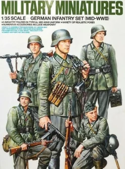 Tamiya 1/35 German Infantry Set Mid WWII Model Figures