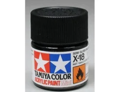 Tamiya Mini X-18 Semi Gloss Black 10ml Acrylic Paint