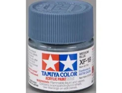 Tamiya Mini XF-18 Flat Medium Blue 10ml Acrylic Paint