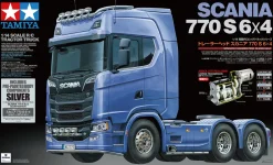 Tamiya RC 1/14 Scania 770S 6x4 Truck Silver Prepainted Model Kit