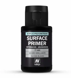 Vallejo Metal Color 660 32ml Gloss Black Primer Acrylic Paint