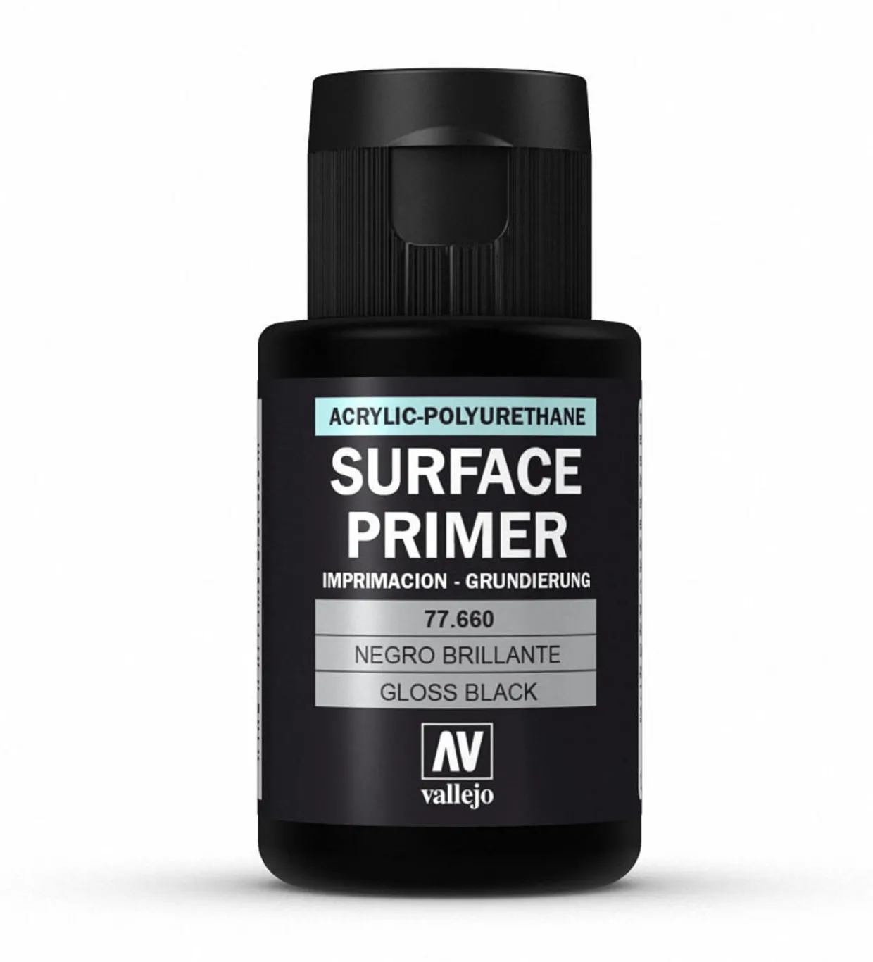 Vallejo Metal Color 660 32ml Gloss Black Primer Acrylic Paint