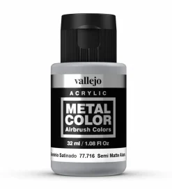 Vallejo Metal Color 716 32ml Semi Matte Aluminium Acrylic Paint