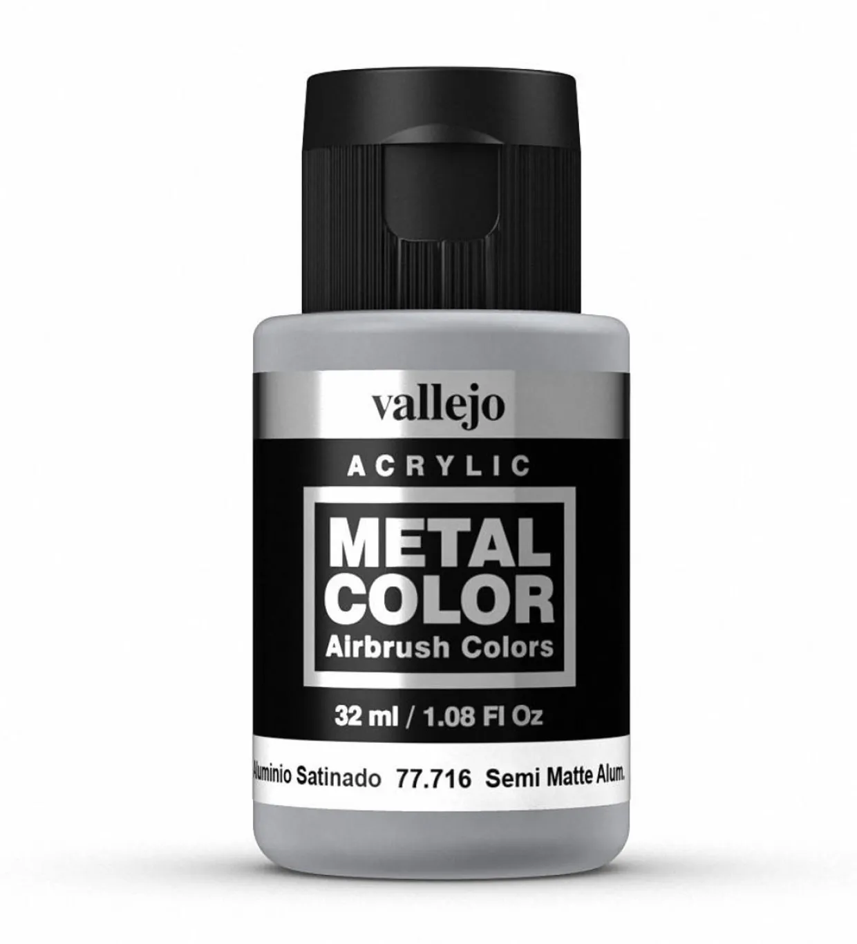 Vallejo Metal Color 716 32ml Semi Matte Aluminium Acrylic Paint