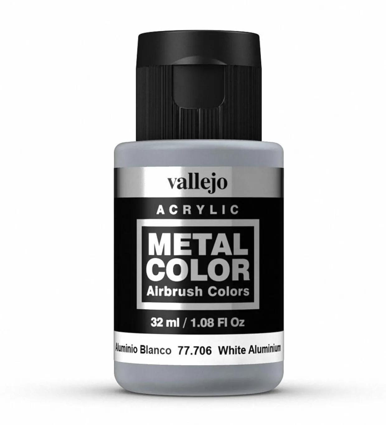 Vallejo Metal Color 706 32ml White Aluminium Acrylic Paint
