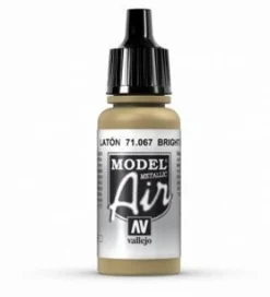 Vallejo Model Air 067 17ml Bright Brass Metallic Acrylic
