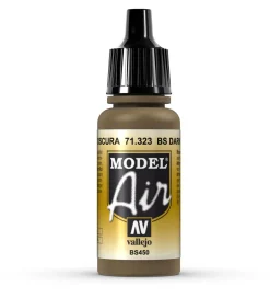 Vallejo Model Air 323 17ml BS Dark Earth Matt Acrylic