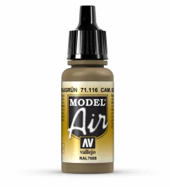 Vallejo Model Air 116 17ml Camouflage Grey Green RAL7008 Matt Acrylic