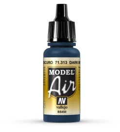 Vallejo Model Air 313 17ml Dark Mediterranean Blue Matt Acrylic