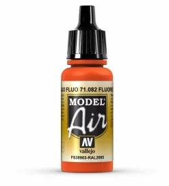 Vallejo Model Air 082 17ml Fluorescent Red Acrylic