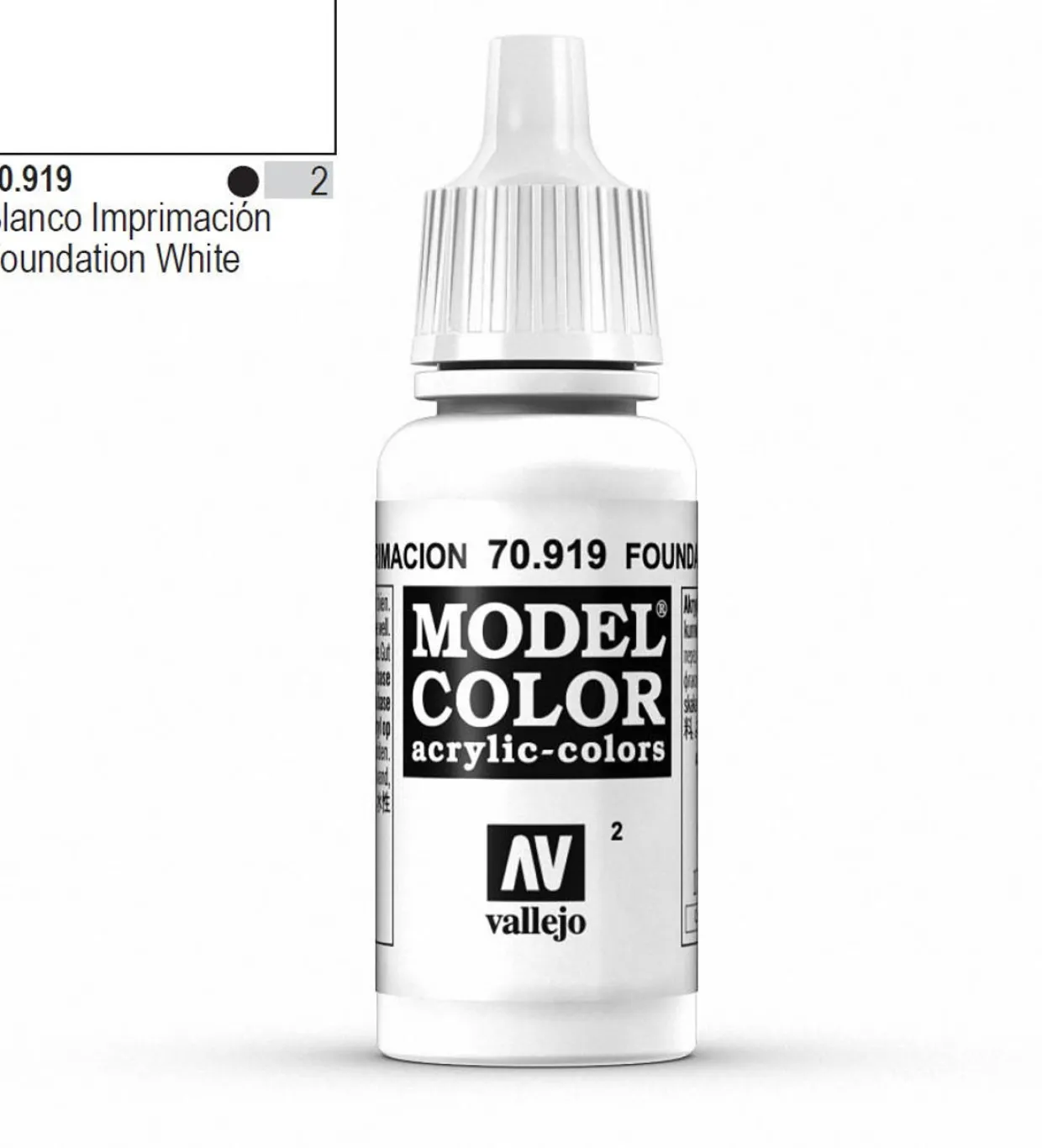 Vallejo Model Color 919 17ml Cold White Matt Acrylic