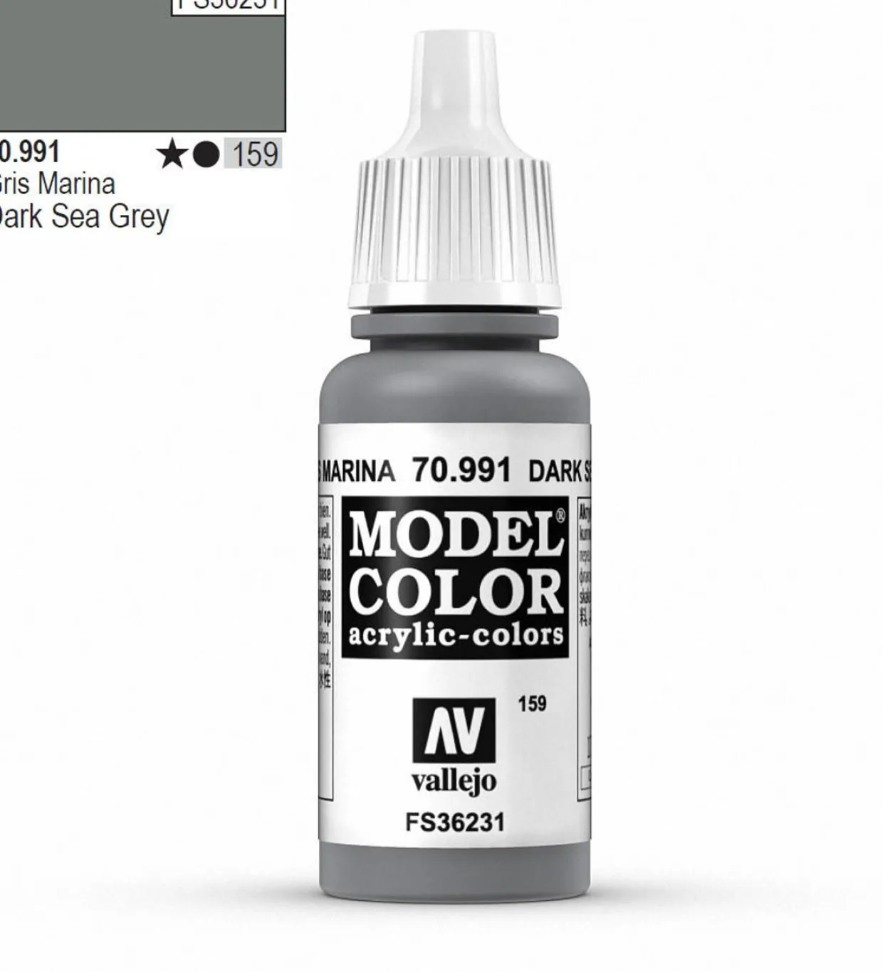 Vallejo Model Color 991 17ml Dark Sea Grey Matt Acrylic