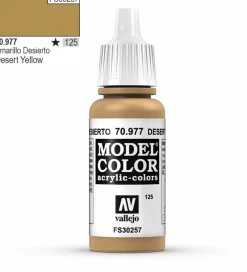 Vallejo Model Color 977 17ml Desert Yellow Matt Acrylic