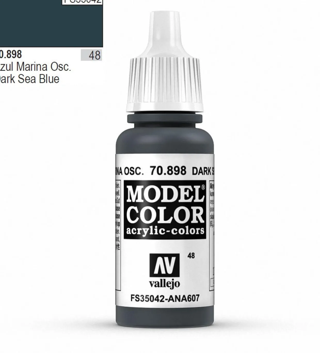 Vallejo Model Color 898 17ml Dark Sea Blue Matt Acrylic Paint