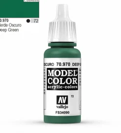 Vallejo Model Color 970 17ml Deep Green Matt Acrylic Paint