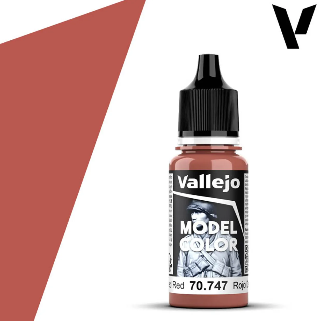 Vallejo Model Color 747 17ml Faded Red Matt Acrylic
