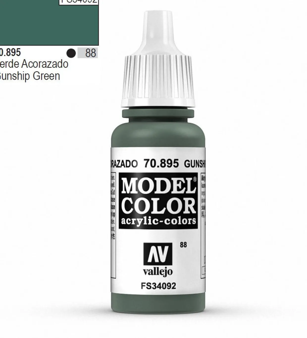 Vallejo Model Color 895 17ml Gunship Green Matt Acrylic