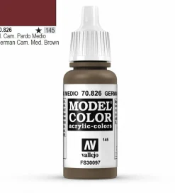 Vallejo Model Color 826 17ml German Medium Brown Matt Acrylic